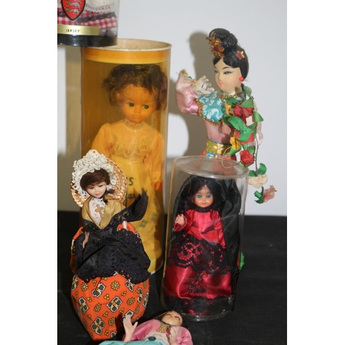 155 - Collection of Vintage Collectable Dolls, Some in Original Plastic Tubes