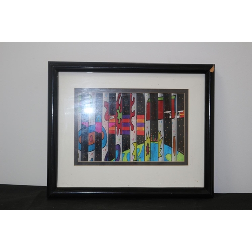 165 - Limited Edition 37/180 Folding Card Picture - Framed and Glazed - Indistinguishable Signature