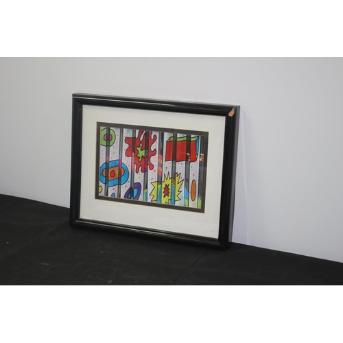 165 - Limited Edition 37/180 Folding Card Picture - Framed and Glazed - Indistinguishable Signature