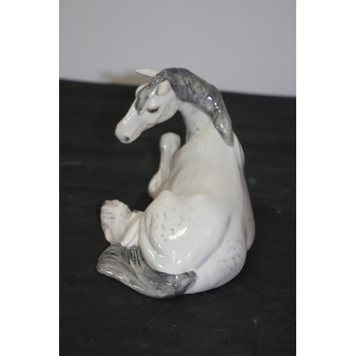 170 - Large Beswick Laying Grey Shire Horse