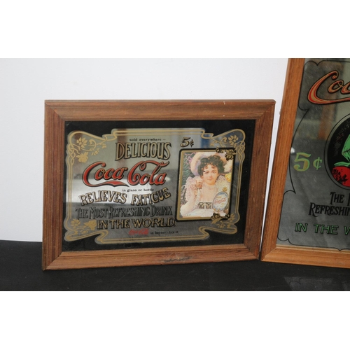 171 - 2 x Coca Cola Themed Picture Mirrors