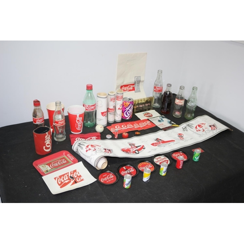 177 - Large Collection of Coca Cola Related Adverting Merchandise including Rare Rolls of Boarder Paper