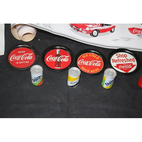 177 - Large Collection of Coca Cola Related Adverting Merchandise including Rare Rolls of Boarder Paper