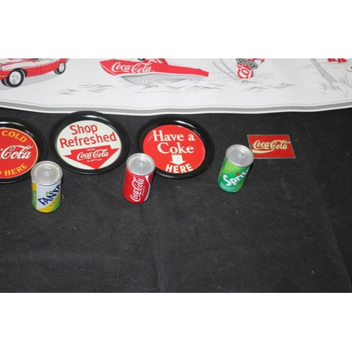 177 - Large Collection of Coca Cola Related Adverting Merchandise including Rare Rolls of Boarder Paper