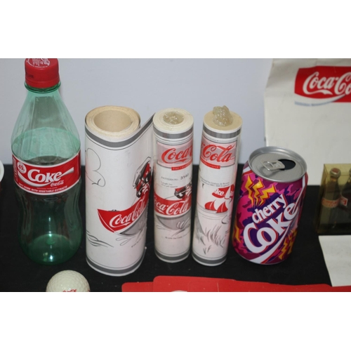 177 - Large Collection of Coca Cola Related Adverting Merchandise including Rare Rolls of Boarder Paper