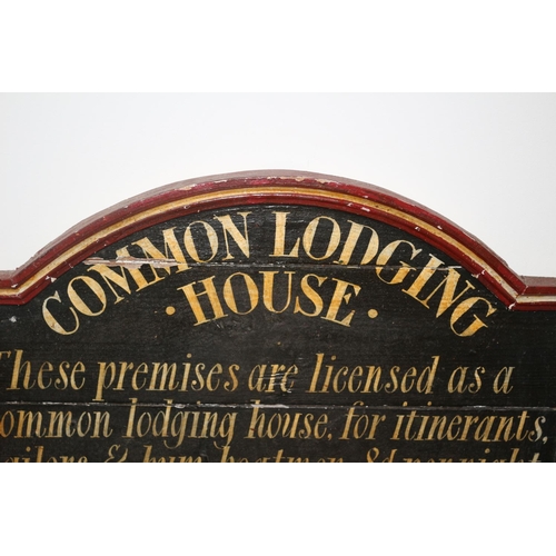 189 - Vintage Hand Made and Hand Painted and Lettered Lodging House Sign - 61 x 46cm