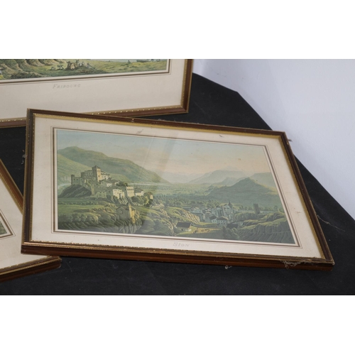 196 - Collection of Vintage Prints, (x 8), of Different Towns in Switzerland