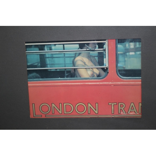 197 - Artistic Print of a Famous Photo - Topless Woman Upstairs on a London Bus