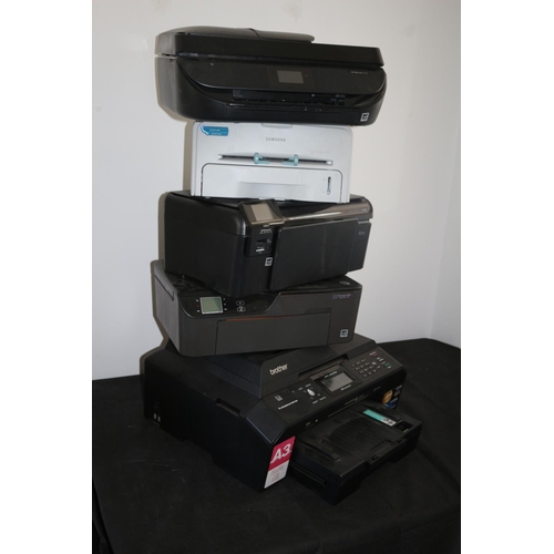 202 - Selection of Branded Printers - Several are Wireless Connectable - HP, Brother A3 Printer plus Samsu... 