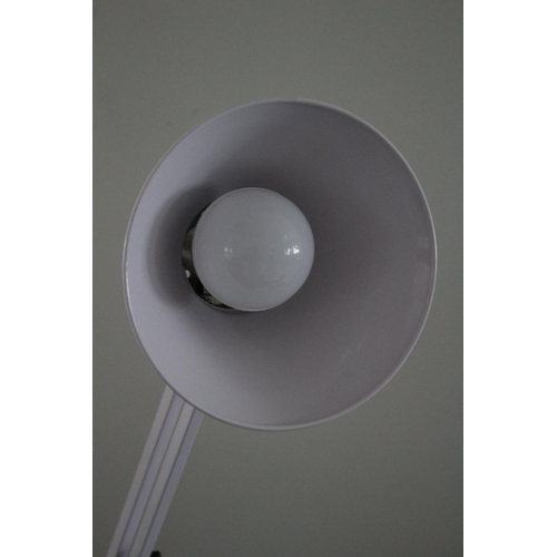 67 - White Large Angle-poise Lamp with Solid Base plus a Modern Lamp - Both Fully Working