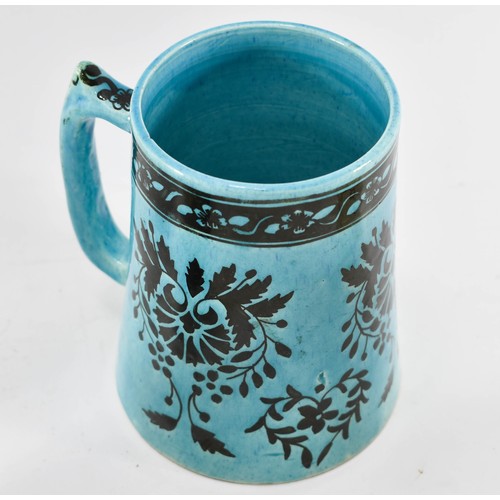 239 - A Collection Of 4 Ceramic Items Including A Blue And Black Tankard And A Small West German Pot