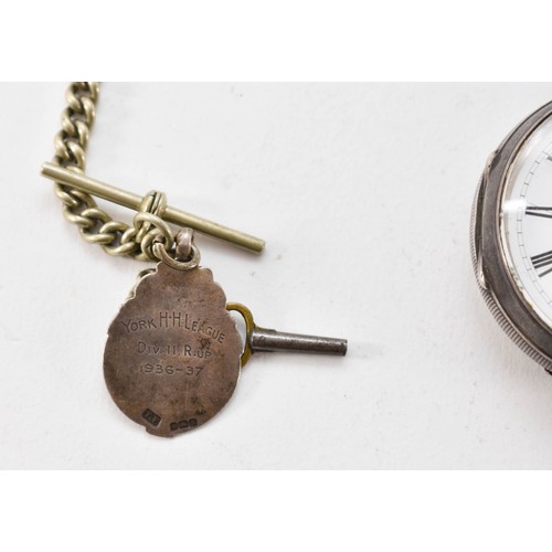 260 - An Antique English Silver Pocket Watch By J.G.Graves On Chain