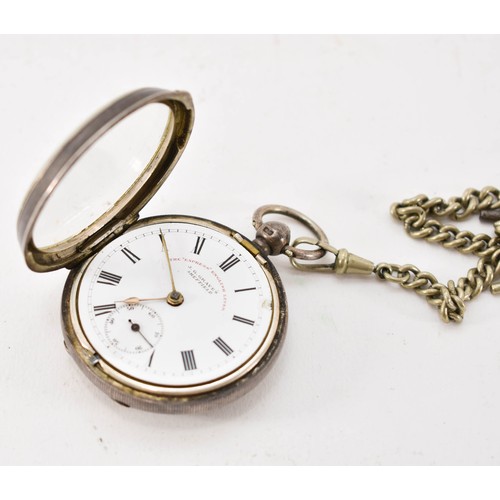 260 - An Antique English Silver Pocket Watch By J.G.Graves On Chain