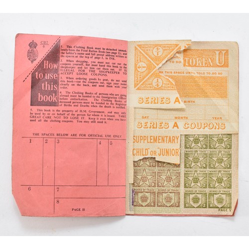 272 - A 1943-1944 Child's Clothing Ration Coupon Booklet