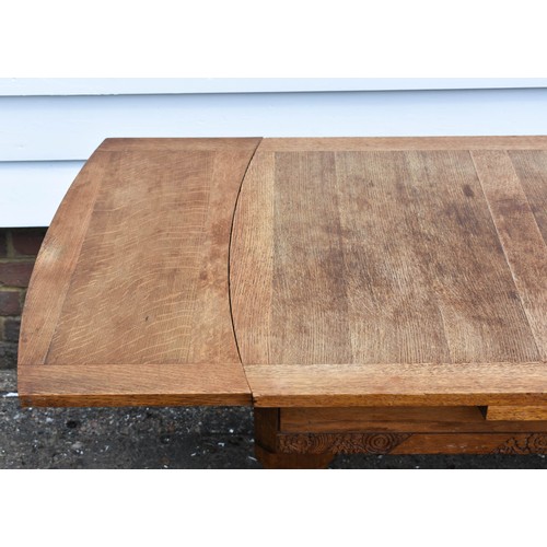 283 - A Wooden Carved Extendable Table. 92cm x 84cm x 72cm Height.