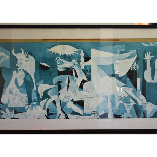 292 - A Framed And Glazed Picasso Guernica Print Size 58cm x 111cm.