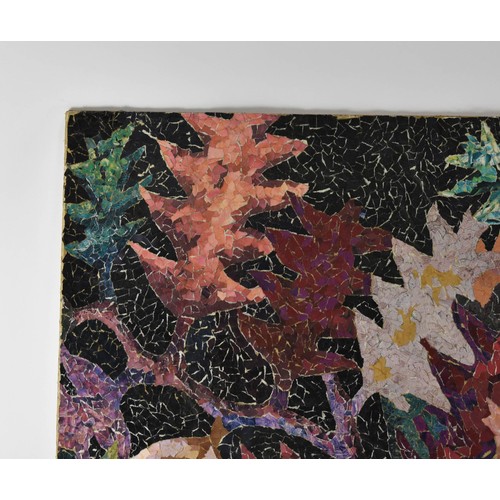 294 - A Collage On Board Depicting Leaves. 60cm x 84cm.