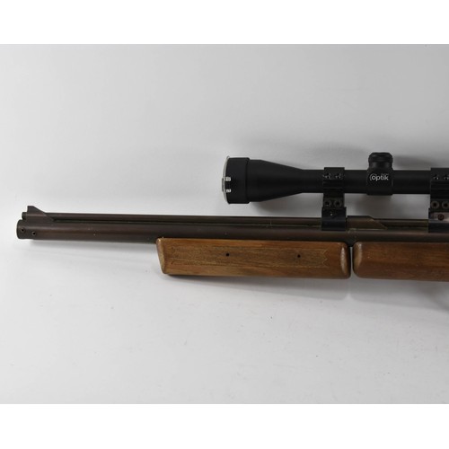 295 - A 22 Calibre Benjamin Franklin Model 342 Air Rifle Gun With Scope. Made In USA. T428026.