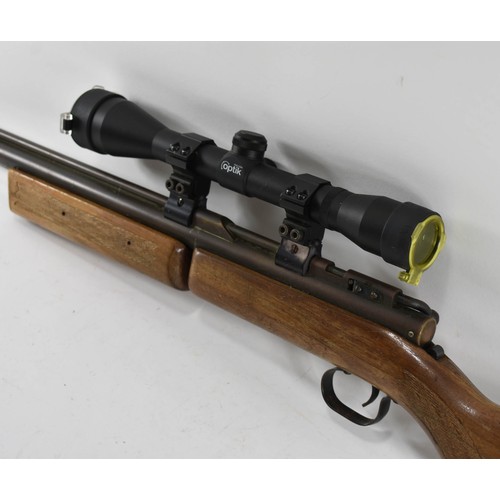 295 - A 22 Calibre Benjamin Franklin Model 342 Air Rifle Gun With Scope. Made In USA. T428026.