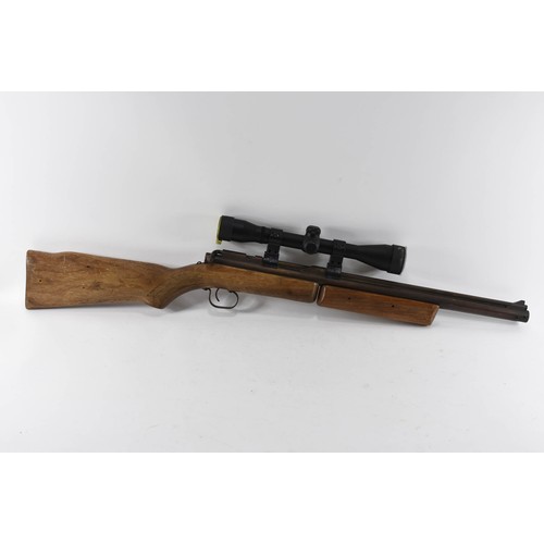 295 - A 22 Calibre Benjamin Franklin Model 342 Air Rifle Gun With Scope. Made In USA. T428026.