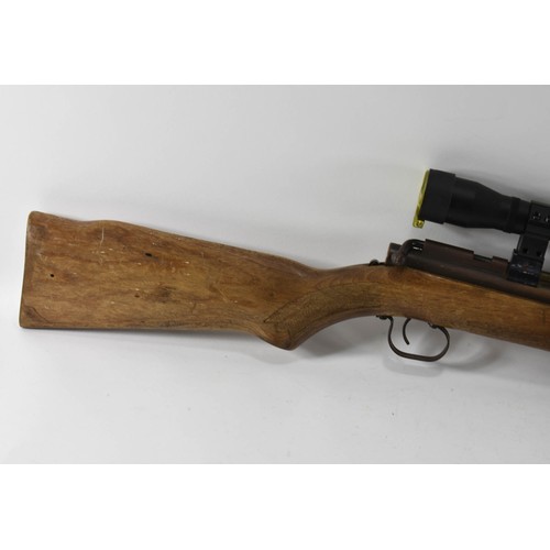 295 - A 22 Calibre Benjamin Franklin Model 342 Air Rifle Gun With Scope. Made In USA. T428026.