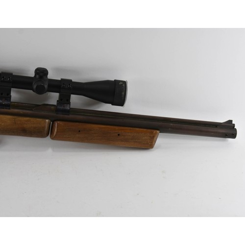 295 - A 22 Calibre Benjamin Franklin Model 342 Air Rifle Gun With Scope. Made In USA. T428026.