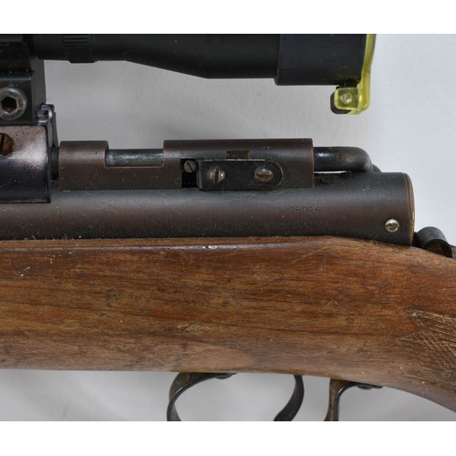 295 - A 22 Calibre Benjamin Franklin Model 342 Air Rifle Gun With Scope. Made In USA. T428026.