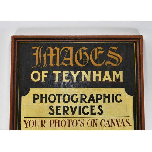 296 - A Vintage Hand Painted Advertising Sign Promoting An Old Shop In Teynahm, Kent.