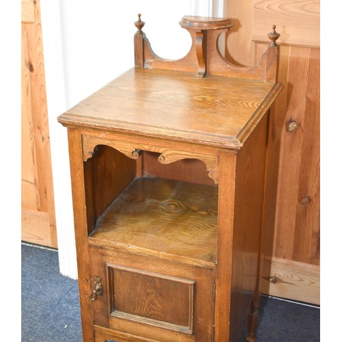 310 - An Edwardian Hall Cabinet. 42cm x 39cm x 77cm.