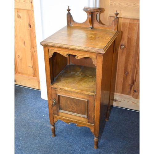 310 - An Edwardian Hall Cabinet. 42cm x 39cm x 77cm.