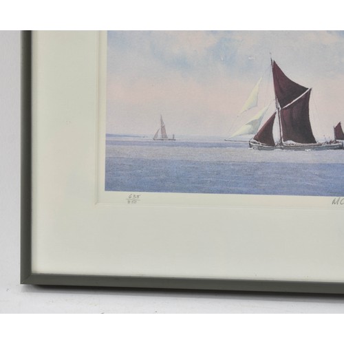 319 - F/M/G Print Of A Barge. 638/850 By M.C. Alexander. 29cm x 24cm.