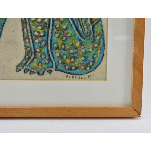 321 - Framed and Glazed Mayan Rubbing Signed P. Argaez P - 53 x 43cm