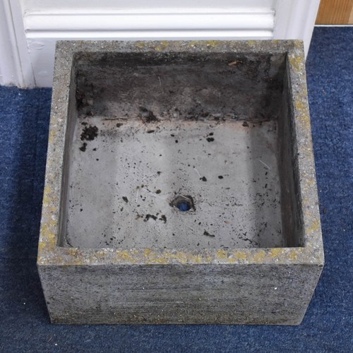 324 - 2 Concrete Square Planters / Pots. 34cm x 34cm.