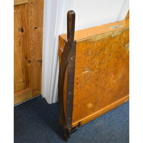 328 - A Large Vintage Excel School Guillotine. 70cm x 61cm.