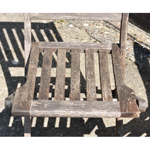 334 - A Pair Of Wooden Folding Garden Chairs