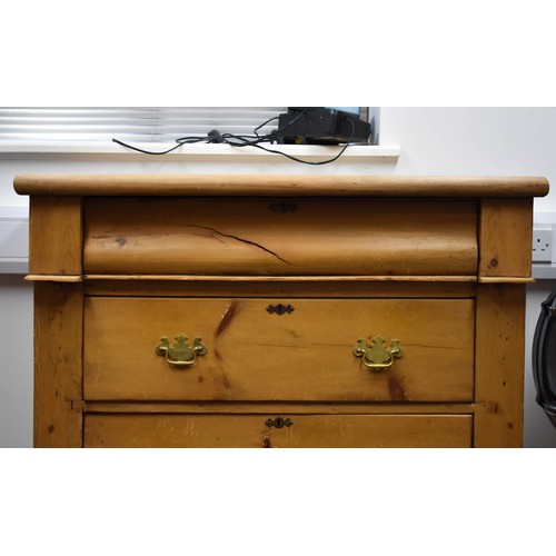 346 - A Stunning Aged Pine Scottish Chest Of Drawers