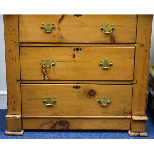 346 - A Stunning Aged Pine Scottish Chest Of Drawers