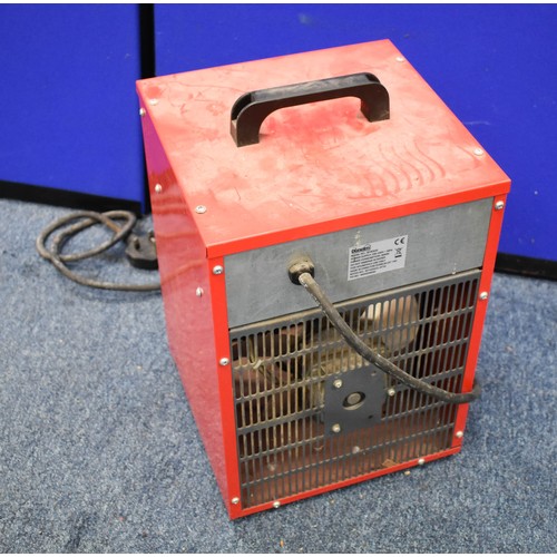 354 - A Red Metal Dunelm 3kw Heater (fully working).