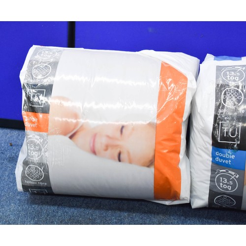 360 - 2 Brand New Duvets. One Single And One Double. 13.5 Tog.