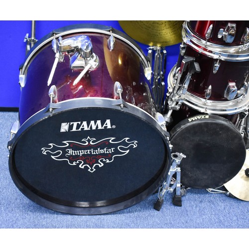 361 - A Tama Imperia Drum Kit With Cymbals And Associated Equiptment