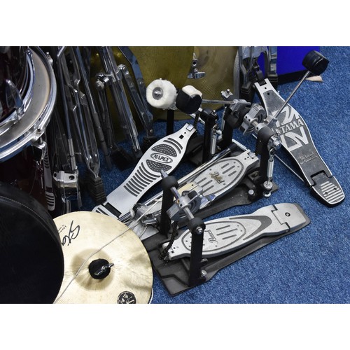 361 - A Tama Imperia Drum Kit With Cymbals And Associated Equiptment