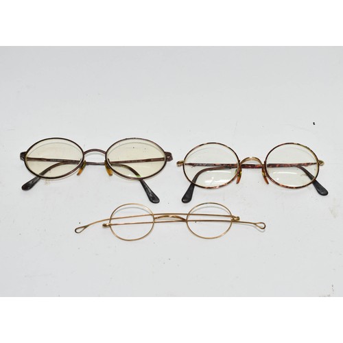 386 - 2 Boxed Giorgio Armani Glasses + Antique Spectacles