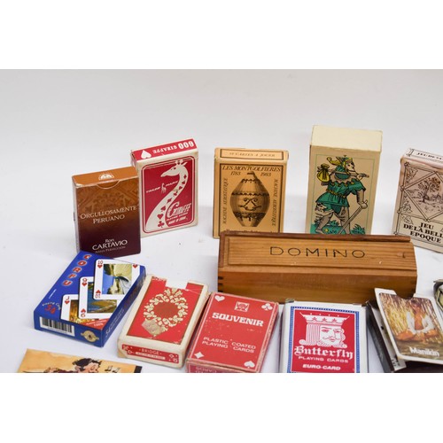 388 - An Assortment Of Playing Cards + Dominoes And Tarot Cards