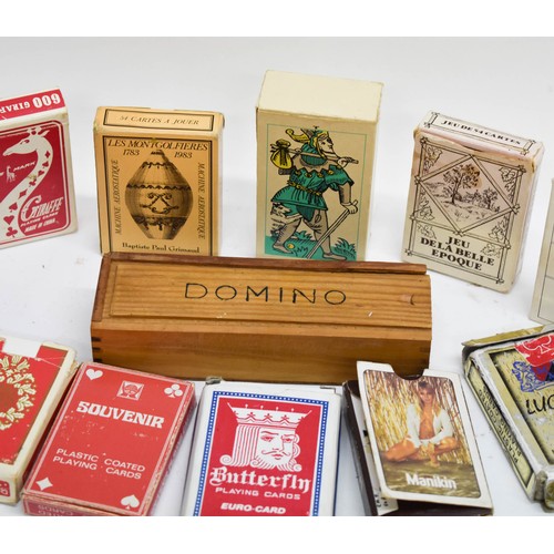 388 - An Assortment Of Playing Cards + Dominoes And Tarot Cards