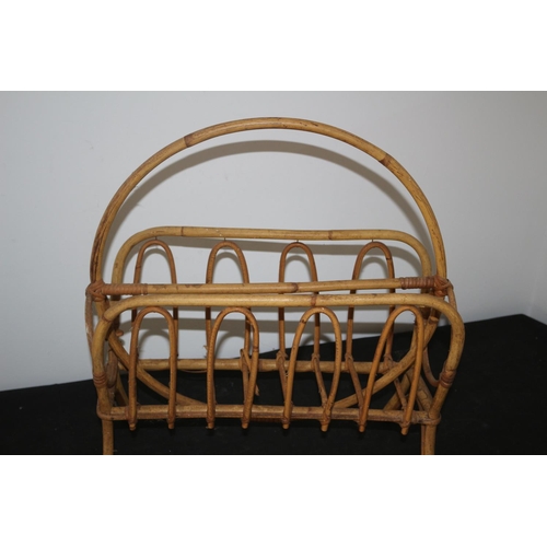 210 - Vintage Cane Magazine Rack