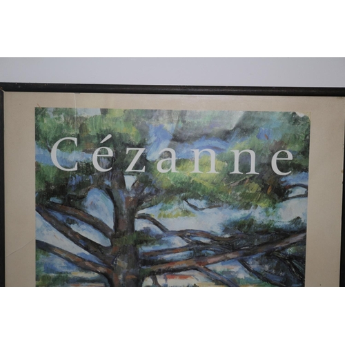 218 - Original 1995 poster of Cezanne Exhibition London, framed and glazed slight crack on glass 67x 52 cm