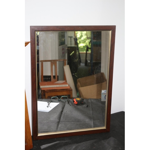 219 - Vintage Kensington Mirror from Boots and Vintage Bevelled Oak framed Glass Mirror