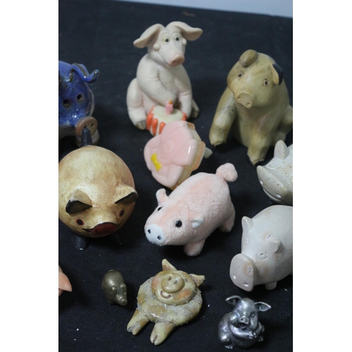 233 - A Collection of Pig Ornaments, Stone Pottery and more