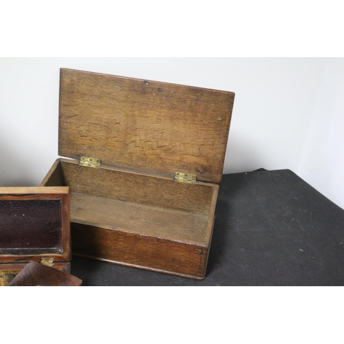 234 - Old Tea Caddy (A/F) Vintage Wooden Box and Artists Box