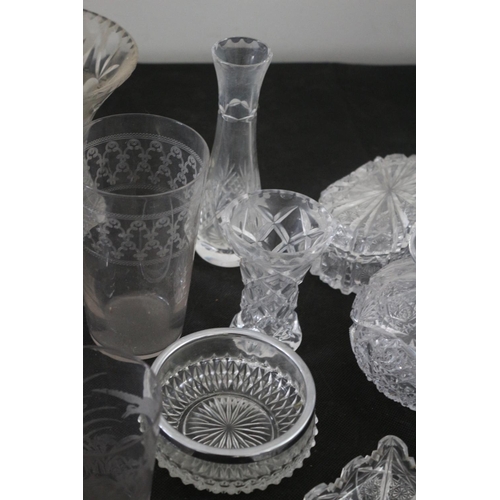 412 - A Good  Selection of Glass Items Including Babycham, Decanter Sminoff